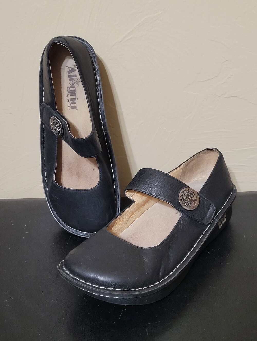 Alegria Paloma Black Nappa Mary Jane Size 35 US 5.5